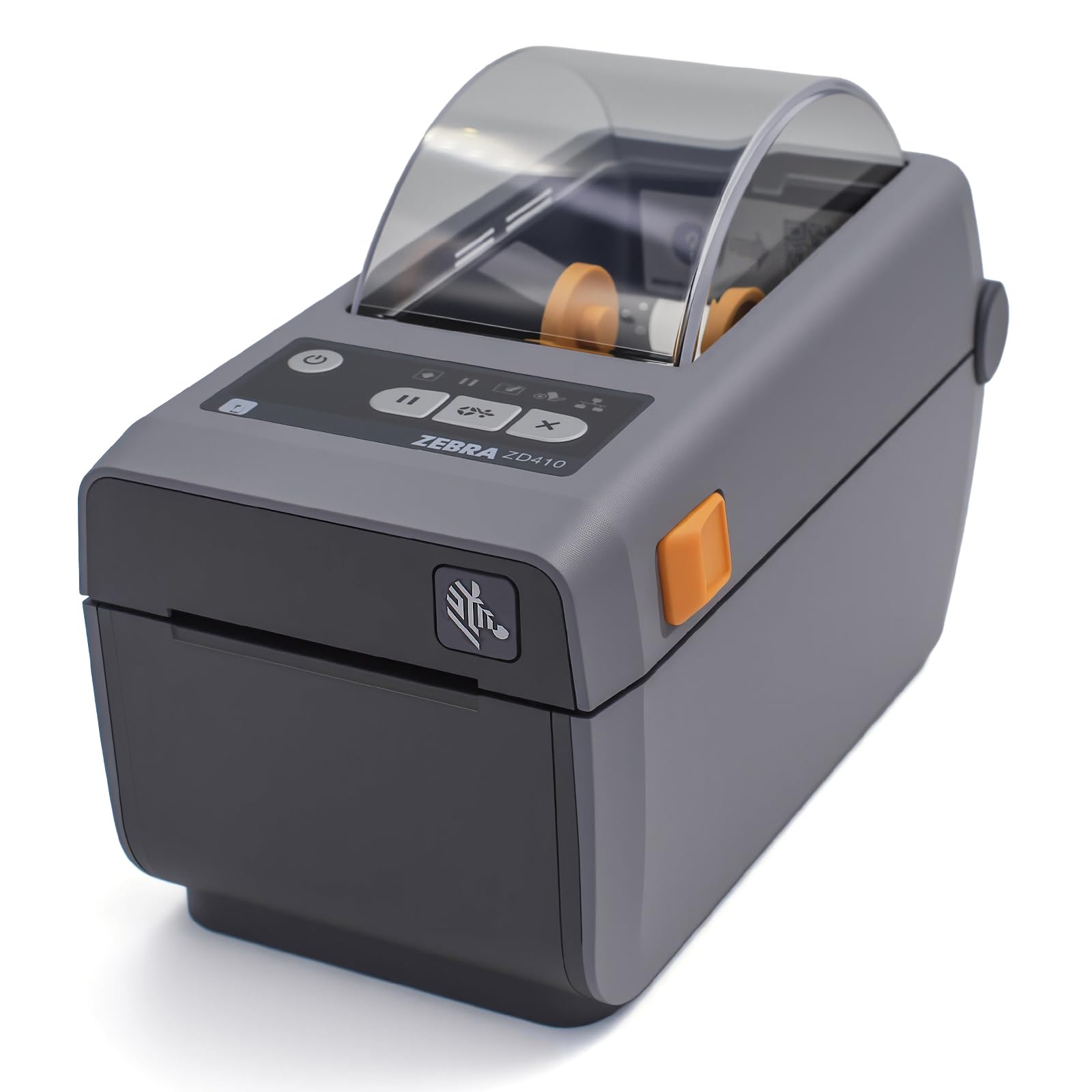 Photo 1 of Zebra ZD410 203dpi Direct Thermal Desktop Monochrome Printer Print Width of 2 in| USB, USB Host, Ethernet | - Grey- ZD41022-D01000EZ