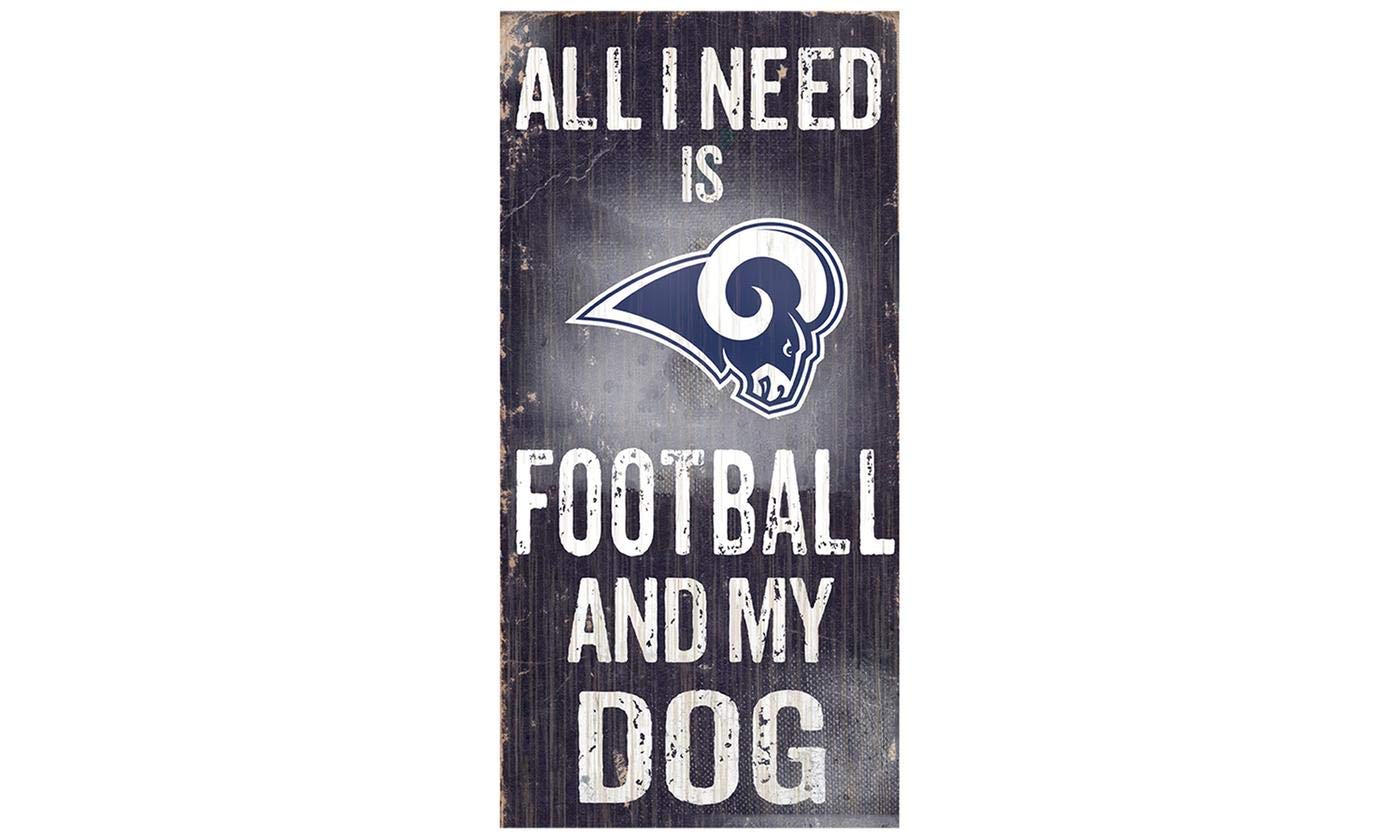 Fan Creations Sign Los Angeles Rams Football and My Dog, Multicolored