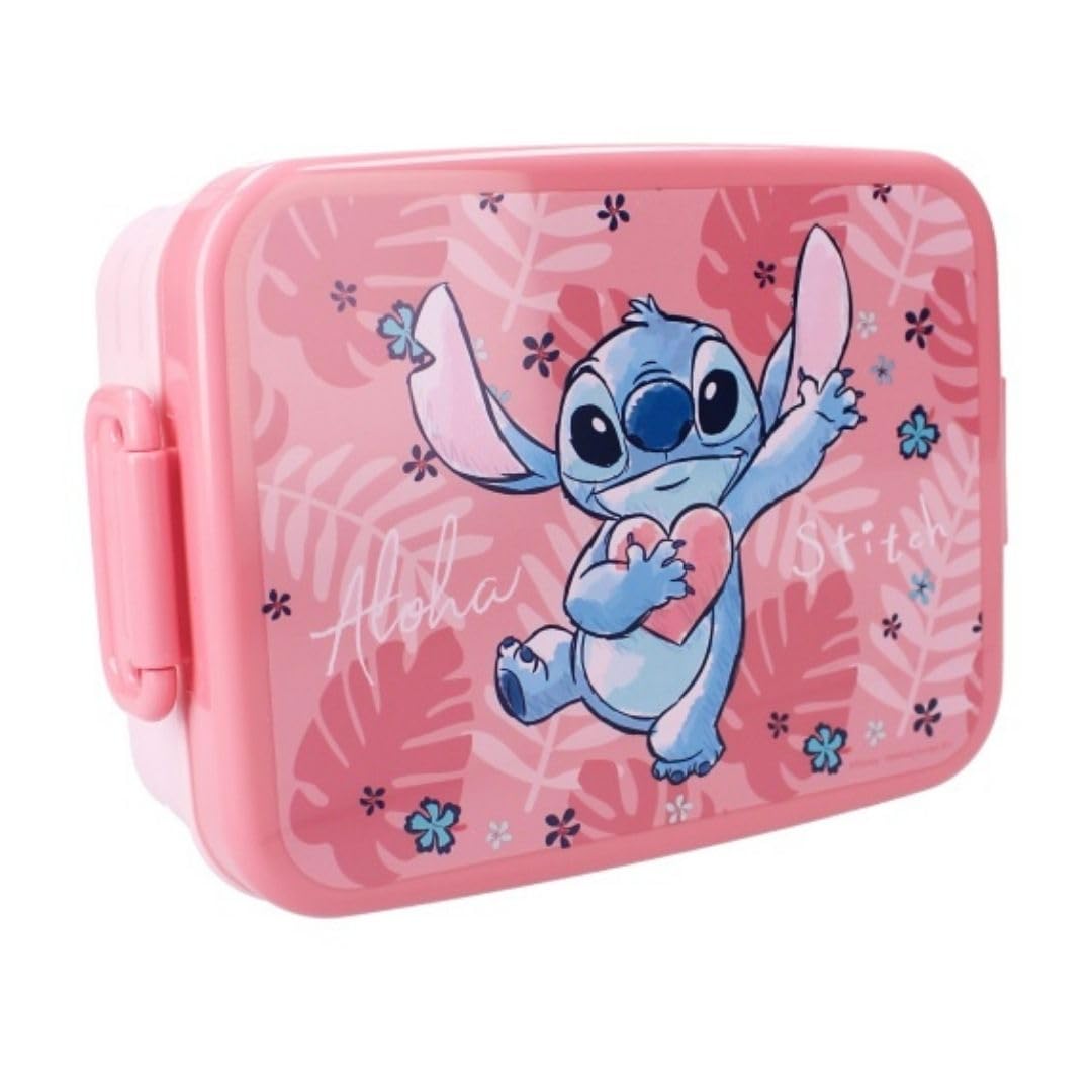 My sweety pop - Lunch box - Stitch - for children - nursery - school - holiday - meal - 16 cm - for girls - pink - gift idea