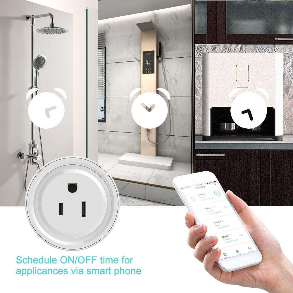 Smart Plug 3 Packs,Mini Wifi Outlet Compatible with Amazon Alexa and Google Assistant,Socket with Timer Function,No Hub Required, Remote Control Your Devices from Anywhere, ETL Certified