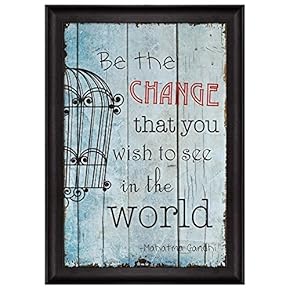 Cage on Vintage Wood with a Quote Be...