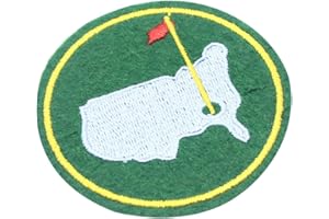 VEWORN Red Flag Golf &USA Map Iron On Patch Embroidered Iron On Applique 2.7inch