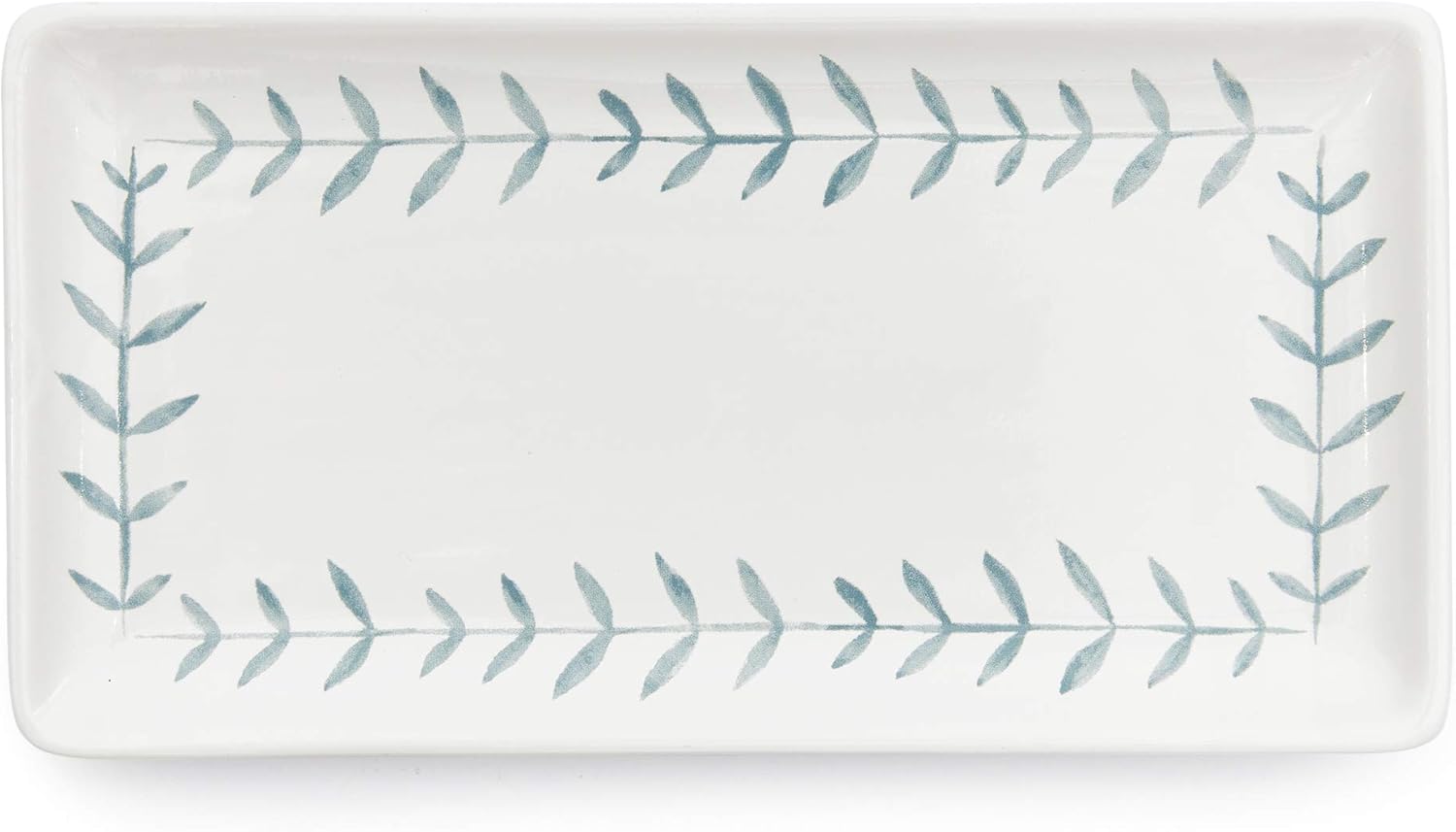 Kate Spade New York Fern Trellis Vanity White/Turquoise Tray