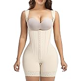 YIANNA Fajas Colombianas Moldeadoras Shapewear Tummy Control Body Shaper Postpartum Butt Lift Compression Garment with Bones