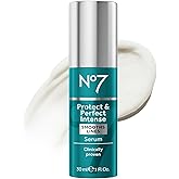 No7 Protect & Perfect Intense Advanced Serum - Anti-Aging Face Serum that Visibly Smoothes & Firms Fine Lines and Wrinkles - Formulated with Hyaluronic Acid and Matrix 3000+ Technology (1 fl oz)