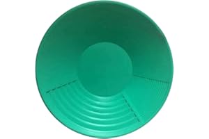 HELLORSO Gold Pan,15 inch Round Outdoor Gold Panning Kit for Beginners, Gold Panning Equipment with Different Riffle, Effecti