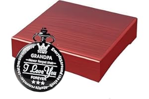 Udaney to My-Grandpa Pocket-Watch for Grandpa Best Gifts for Him Birthday Christmas Gifts, Engraved Pocket Watch with Box for Men