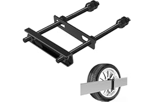 DELMOAR Trailer Spare Tire Mount, Spare Tire Mount for Utility Trailer, The Trailer Accessories Universal Wheel Bracket Trailer Boat Spare Tire Mount, Fits Most Tire (Black (B))