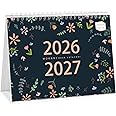 2026-2027 Desk Calendar, Standing Desktop Calendar(Jan. 2026 - Jun. 2027, 10" x 8.25"), Monthly Flip Calendar with Thick Pape