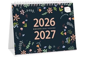 2026-2027 Desk Calendar, Standing Desktop Calendar(Jan. 2026 - Jun. 2027, 10" x 8.25"), Monthly Flip Calendar with Thick Pape