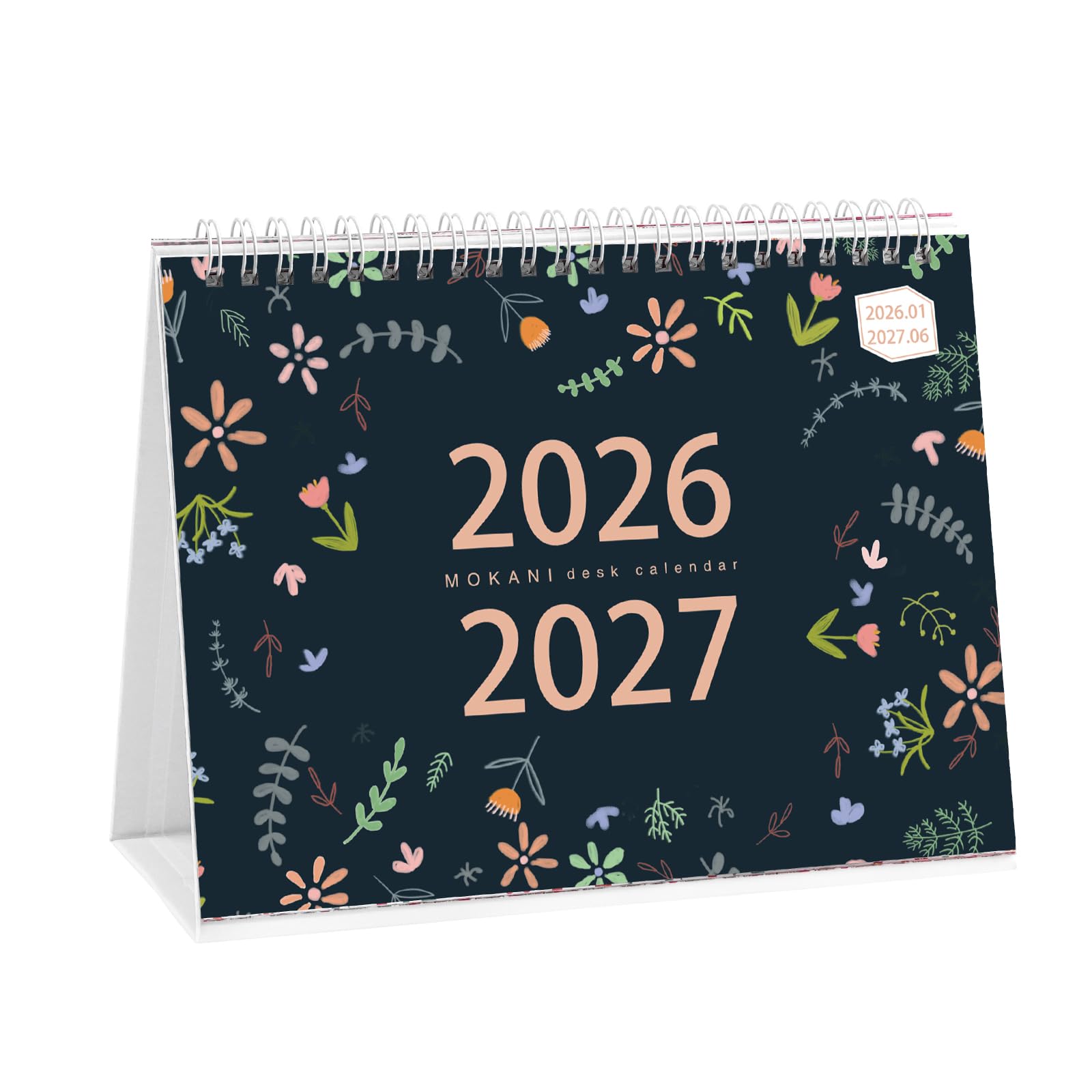 Desk Calendar 2026-2027, Monthly Desktop Calendar (Jan. 2026 - Jun. 2027, 10" x 8.25"), Standing Flip Calendar with Thick Paper, Academic Year Planner with Stickers