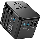 Universal Travel Adapter International Plug - European Travel Plug Adapter Worldwide US AUS EU UK Spain Germany Ireland Italy