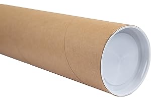 MagicWater Supply Mailing Tube - 3 in x 24 in - Kraft - 1 Pack - for Shipping and Storage of Posters, Arts, Crafts, and Documents