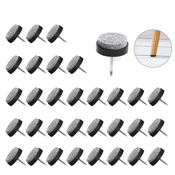 nuosen 24mm Furniture Nails, Black Nail In Furniture Felt Pads To