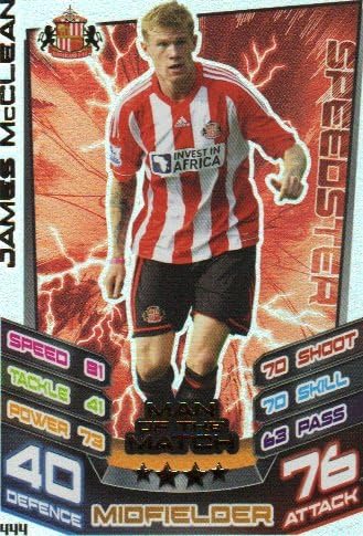 Match Attax 2012/2013 Man of the Match - 444 Sunderland JAMES McCLEAN [Toy]