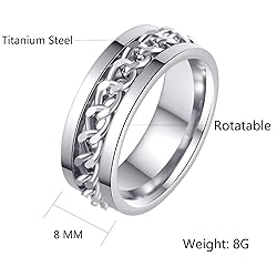 Udolfly Mens Fidget Rings Anxiety Rings for Men