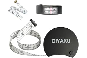 Oiyaku Body Tape Measure Retractable Soft Double-Scale Measuring Tape with Lock Button for Weight Loss Sewing Tailor Craft & 