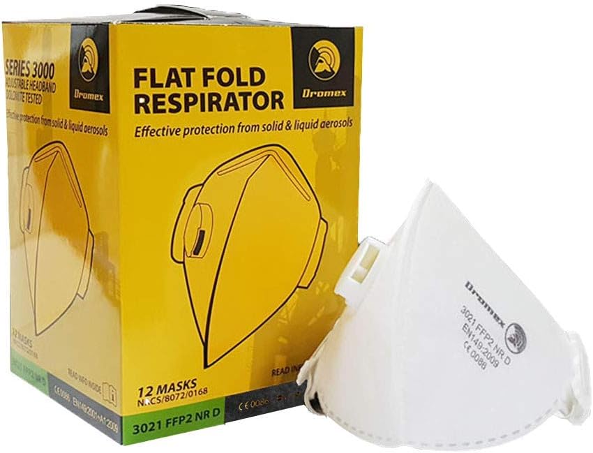 FFP3 NR D, EN 149: 2009, CE 0086, Dust Masks with Valve, Filtering Half Masks, Respirator, Protection Against Particles, Smoke, Solid&Liquid Aerosols and Dust