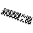 ProElife Silicone Full Size Ultra Thin Keyboard Cover Skin for Apple iMac Keyboard Numeric Keypad Wired USB MB110LL/B-A1243 (NOT FIT Magic Keyboard, Item Folded in Packaging) (Black)