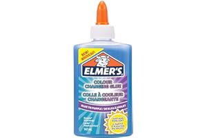 Elmer's Colour Changing PVA Glue | Blue to Purple | 147 ml | Washable & Kid Friendly| Great for Making Slime | 1 Count