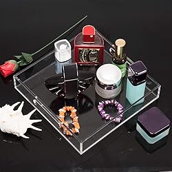 KEVLANG Clear Sturdy Acrylic Serving Tray with