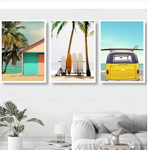 Yashengzhuangshi Leinwand Malerei Nordischen Stil Wandkunst Strand