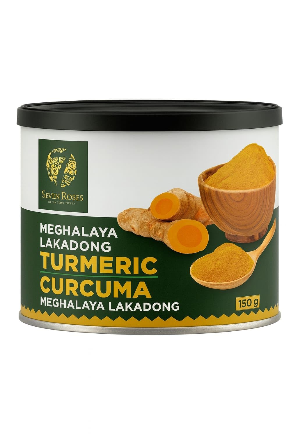 High Curcumin Meghalaya Lakadong Turmeric Powder - 150 gm -Pure, Fresh and Organic