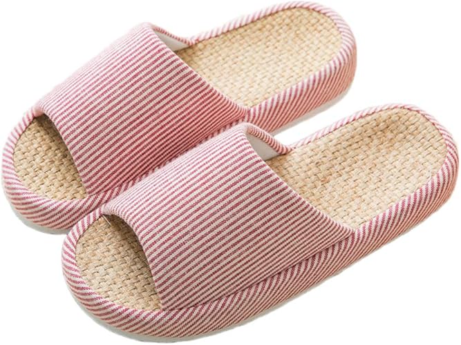 Amazon Dizoon スリッパ 室内 レディース メンズ 夏 ルームシューズ 室内履き 綿麻 天然素材 通気 抗菌 静音 超軽量 滑り止め 履き替え 家族 来客用 男女兼用 Dizoon スリッパ ルームシューズ