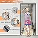 Magnetic Screen Door with Heavy Duty Curtain and Full Frame Velcro Fits Door (39