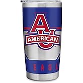 Rico Industries NCAA American Eagles Standard 20oz Stainless Steel Tumbler with Lid - Great For Coffee, Tea, Water or Cocktails