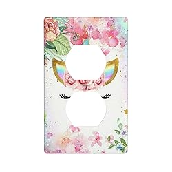 Unicorn Pink Single Outlet Wall Plate Cover