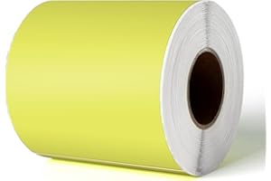 YIKIADA Direct Thermal Labels 4 X 6 InchesYellow Rectangle Shipping Labels Self-Adhesive Waterproof Thermal Sticker Paper for