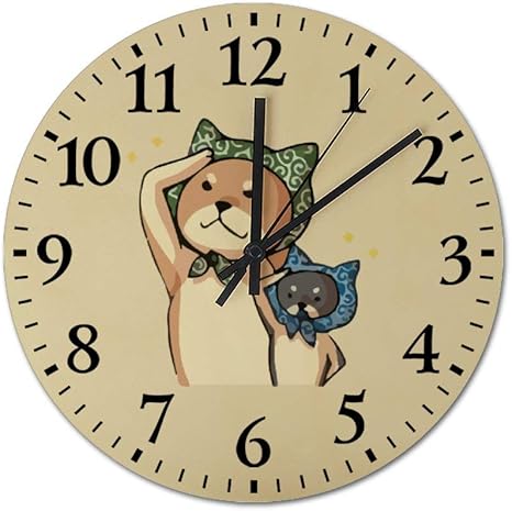 Amazon Co Jp 掛け時計 柴犬まる 敬礼 ペット 可愛い 壁掛け時計 時計 クロック 木製時計 ウオールクロック 置き時計 壁掛け 壁かけ時計 大文字 木製 インテリア 円形 静音 目盛り付きポインター 連続秒針 クォーツ コンパクト 自宅用 学校 オフィス 引越し プレゼント