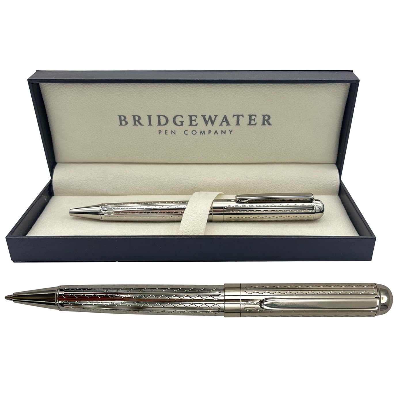 Bridgewater Pen Company Executive Ball Point Pen Collection, Boxed & Sleeved (Warwick, Nickel) — image 1