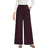 GRACE KARIN Womens Wide Leg Dress Pants, 2025 High Waisted Work Trousers, Business Casual Long Palazzo with Pockets