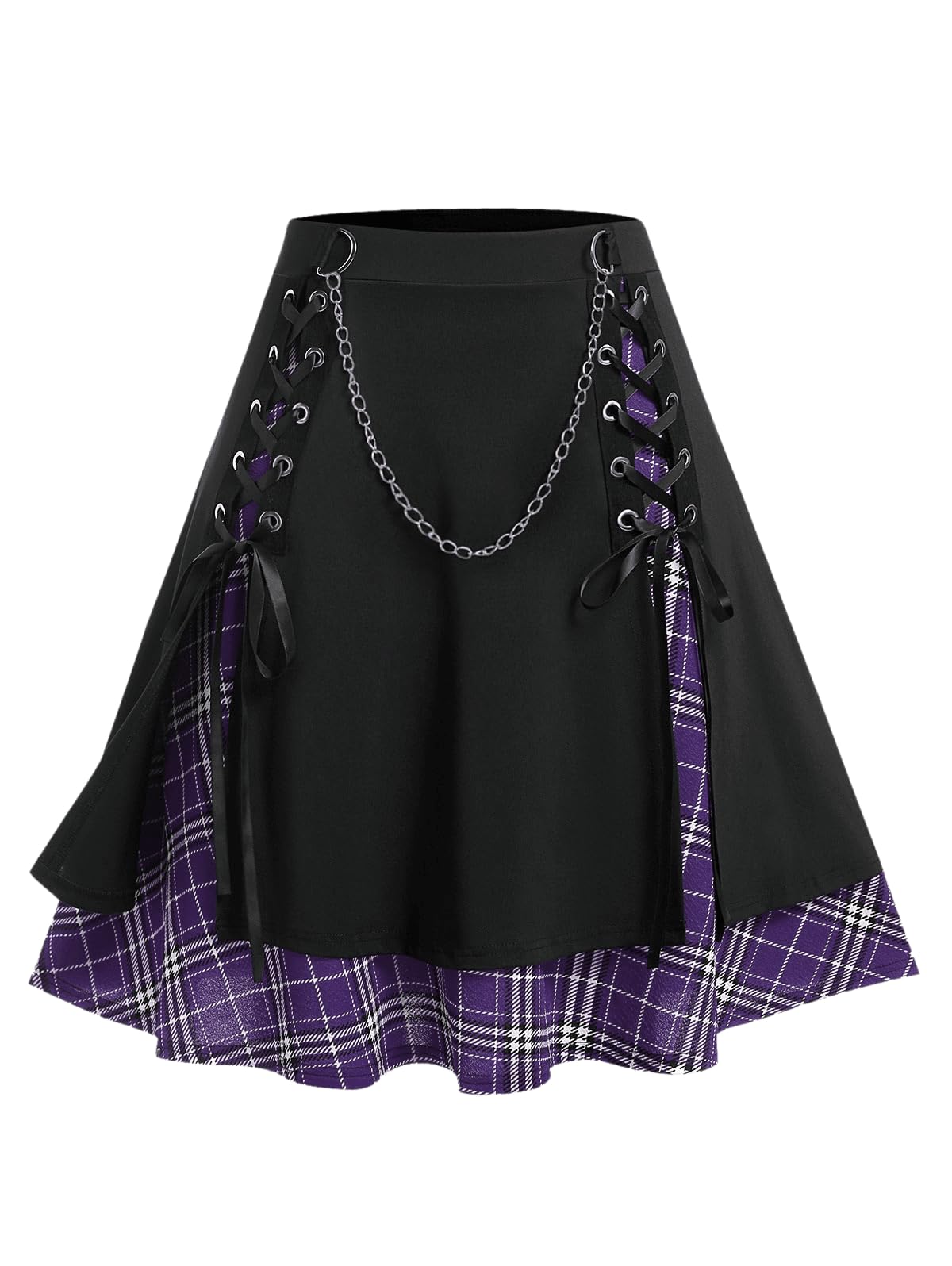 ROSE GAL Women's Plus Size Mini A-Line Gothic Skirt
