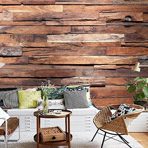 Sproudbz Retro Nostalgic Murals 3D Solid Wood Wood Wallpaper Theme Hotels Bars Cafes Backgrounds Wall Wallpapers 350Cmx245Cm