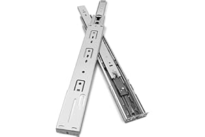 Gobrico 22-Inch Soft Close Drawer Slides Rear Mount Drawer Slide with Brackets, Full Extension Ball Bearing Cabinet Drawer Glides and Slides, Heavy Duty Drawer Runners, 1Pair