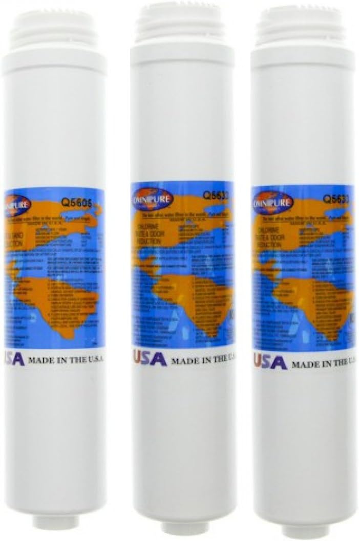 Omnipure Q5605 and (2) Q5633 Replacement Sediment Carbon Filter Cartridge Set: Home & Kitchen