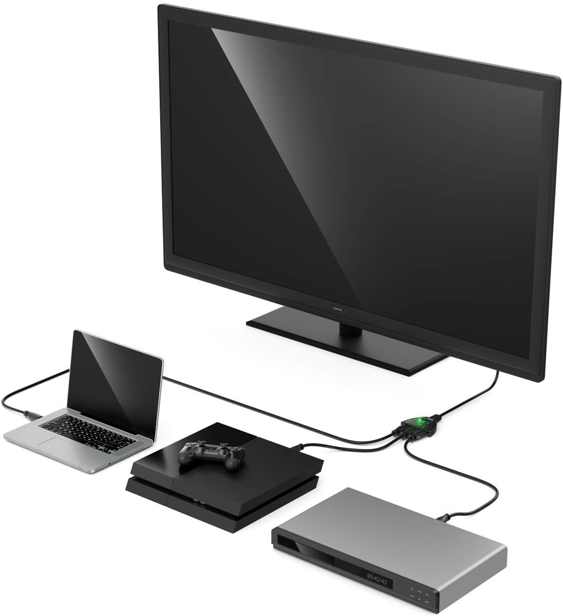3 Port HDMI Switch 4K, QGECEN HDMI Switcher 3 In 1 Out - Image 3