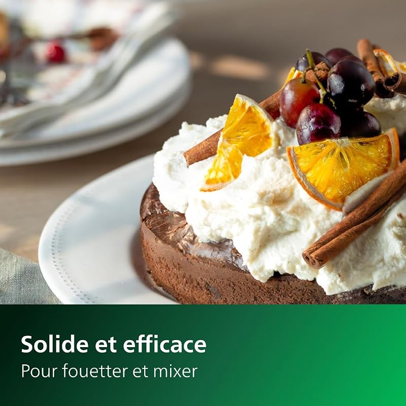 Série 5000 Batteur Mixeur - Puissance 450 W, Fouets Coniques pour Pâte Aérée, 5 Vitesses + Turbo, Éjection Facile des Accessoires, Clip Attache-Cordon (HR3741/00) — photo 6 sur 6