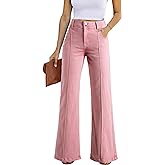 Sidefeel Womens Wide Leg Jeans Casual Baggy High Waisted Stretch Denim Pants