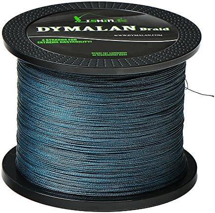 DYMALAN Braided Fishing line 4 Strands 6lb-80lb PE Super Line - Abrasion Resistance Fishing Line - Zero Stretch - Thinner Diameter for Saltwater & Fresh Water