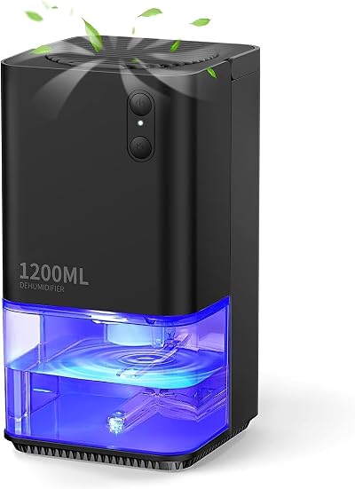 EasyAcc Dehumidifier 1200ml Ultra Quiet Auto Shut Off for Wardrobe Closet Garage