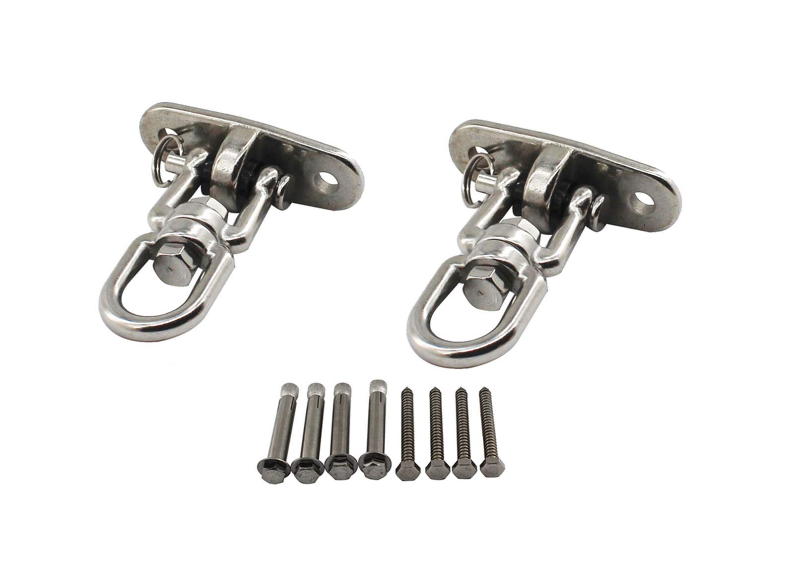 Annakideya 304 stainless steel swing hanger for wooden concrete 360° rotatable heavy duty swing buckle hammock Yoga fixed hook Pack of 2