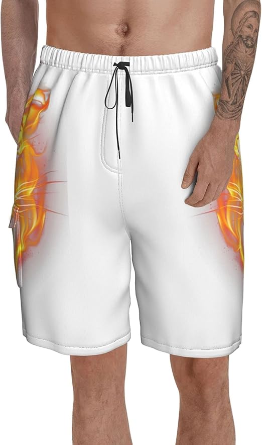 men's flame swim trunks