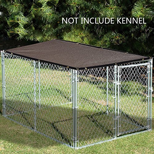 Alion Home Sun Block Dog Run & Pet Kennel Shade Cover (Dog Kennel not Included) (10' x 5', Mocha Brown) - Thumbnail 2