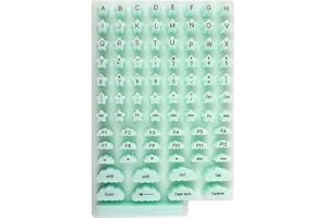 Keyboard Key Stickers - Silicone Strong Adhesive Protector, 1PK Laptop Keyboard Cover For Long Nails For Women, Girls False F