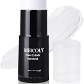 Clown White Face Body Paint Stick(1.06 Oz),Foundation Cream Makeup,Face Paint for Halloween Joker Zombie Vampire Skeleton Skull Special Effects Mime Makeup,White Eye Black Stick for Sports