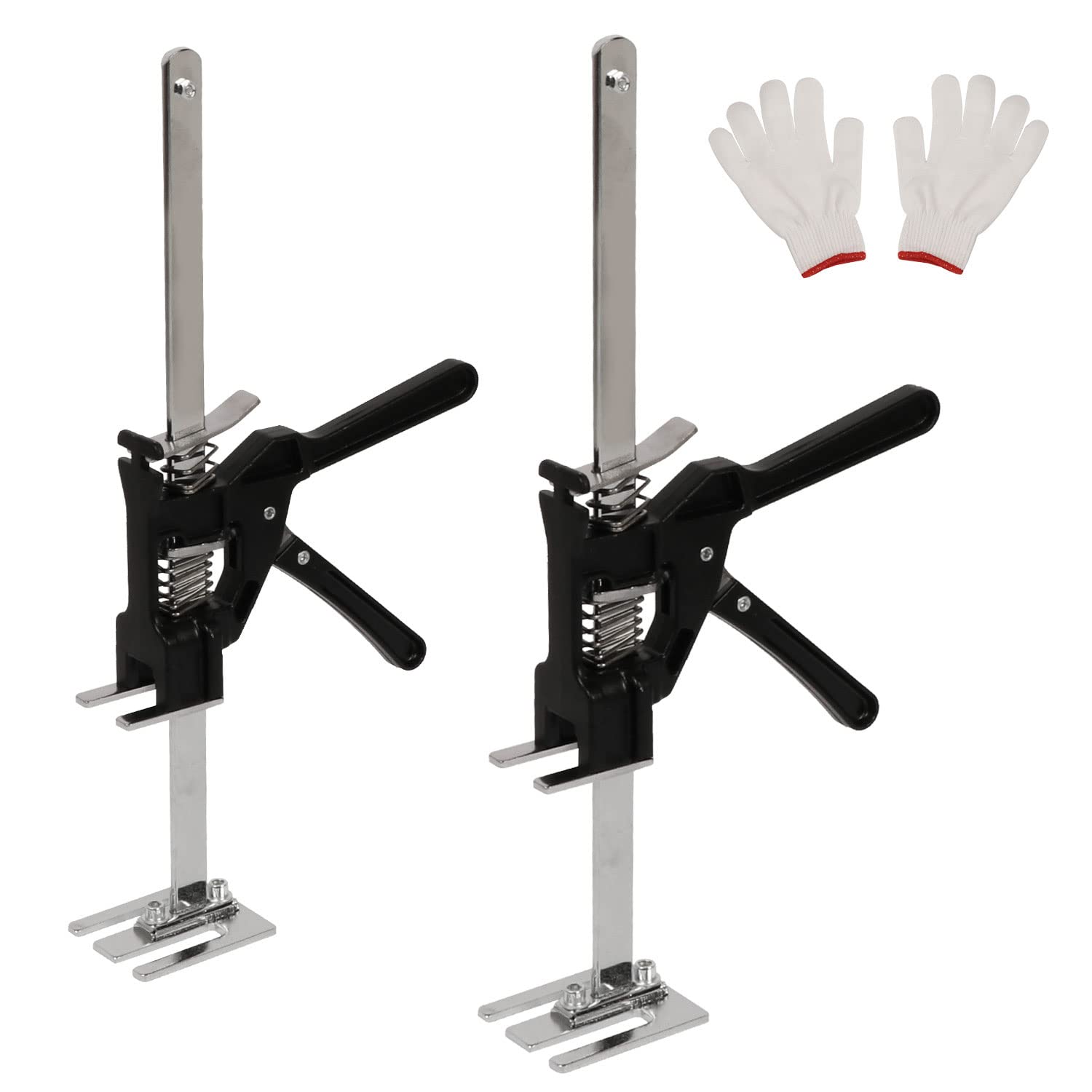 Photo 1 of 2 Pack Labor Saving Arm Jack, 15 inch Lever Arm Lifter Hand Tool Jacks, Effort Elevator for Installing Doors Windows Cabinet, Furniture Drywall Lifter Jack, Raised by 5-250mm